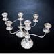 Paire De Candélabres En Argent Vintage Convertibles En Porte-bougies