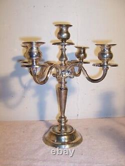 Paire de candélabres vintage en argent plaqué Godinger à 5 lumières