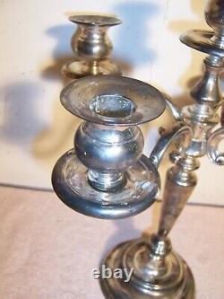 Paire de candélabres vintage en argent plaqué Godinger à 5 lumières