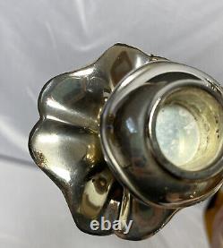 Paire de chandeliers en argent plaqué Vintage Godinger Silver Art Co à 5 lumières de 17H