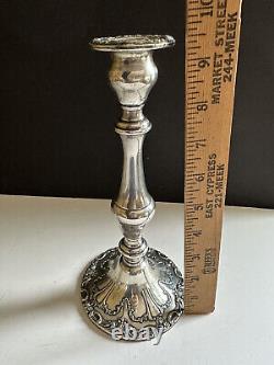 Paire de chandeliers en argent sterling GORHAM Chantilly Duchess à deux branches et trois lumières de style vintage 13'