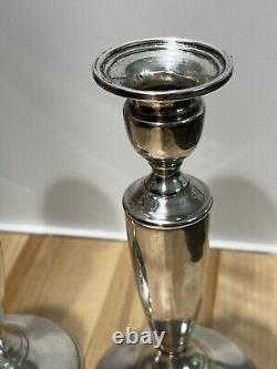 Paire de chandeliers en argent sterling Towle Vintage Poids Renforcé 035