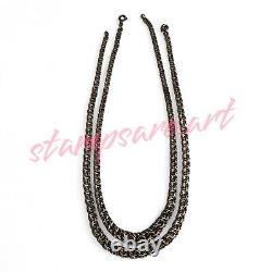 Paire de colliers en argent vintage, estampillés 800 (80% argent)