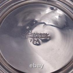 Paire de compotes/bougeoirs en argent sterling vintage par Preisner 724