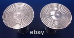 Paire de compotes/bougeoirs en argent sterling vintage par Preisner 724