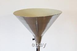 Paire de lampadaires vintage Art Déco en métal chromé