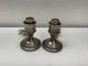 Paire De Lampes De Table Vintage En Argent Sterling Crest Silver Co Lestées