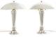 Paire De Lampes De Table Vintage En Chrome De Style Art Déco Streamline