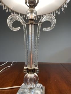 Paire de lampes en cristal vintage