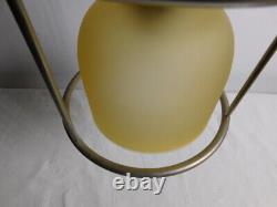 Paire de lampes en verre à dôme industriel Art Déco de 1933 en aluminium, réélectrifiées 8X11