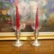 Paire De Lampes Ouragan Vintage Gorham En Argent Sterling, Candélabres 661 Abat-jours