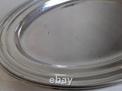 Paire de plateaux ovales TIFFANY & CO en argent plaqué vintage 14 & 18