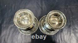 Paire de porte cure-dents vintage en argent sterling National, 85,7 grammes