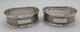 Paire De Porte-serviettes En Argent Sterling Vintage, Cartouches Vierges, Datée De 1957