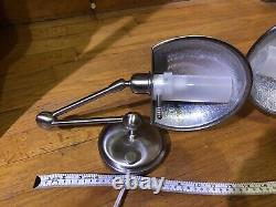 Paire de scones halogènes à bras pivotant Holtkötter vintage MCM fabriqués en Allemagne