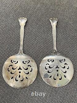 Paire de serveurs à tomates en argent sterling Gorham de style Chantilly vintage et antique