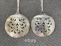 Paire de serveurs à tomates en argent sterling Gorham de style Chantilly vintage et antique