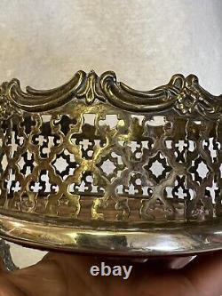Paire de sous-bouteilles percés vintage en argent plaqué