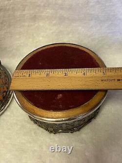 Paire de sous-bouteilles percés vintage en argent plaqué