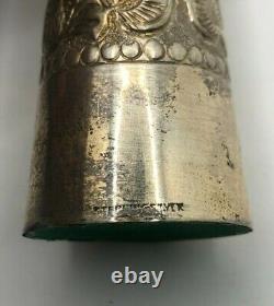 Paire de vases à bouton vintage en argent sterling 925