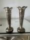Paire De Vases En Argent Sterling Vintage Angleterre 6 # R2489654 Poinçon De Lion