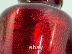 Paire de vases en cloisonné rouge montés en argent japonais vintage avec décoration florale