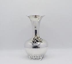 Paire de vases indonésiens Yogya en argent massif 900 vintage du milieu du 20ème siècle marqués
