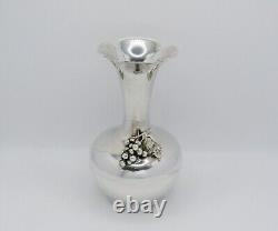 Paire de vases indonésiens Yogya en argent massif 900 vintage du milieu du 20ème siècle marqués