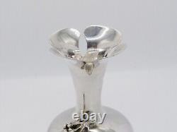 Paire de vases indonésiens Yogya en argent massif 900 vintage du milieu du 20ème siècle marqués