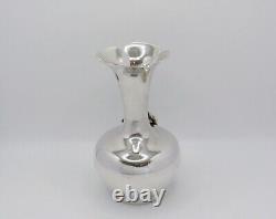 Paire de vases indonésiens Yogya en argent massif 900 vintage du milieu du 20ème siècle marqués