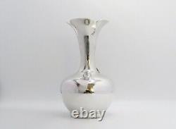 Paire de vases indonésiens Yogya en argent massif 900 vintage du milieu du 20ème siècle marqués