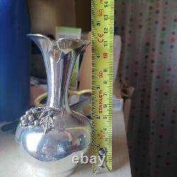 Paire de vases indonésiens Yogya en argent massif 900 vintage du milieu du 20ème siècle marqués