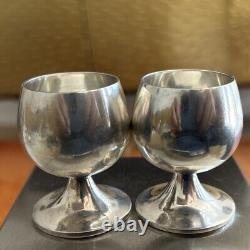Paire de verres à shot en argent sterling authentiques vintage de Tiffany Co 22595