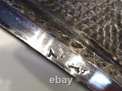 Paire de vintage rare plat à bonbons fait main gravé à la main en argent massif 84 716,97 grammes