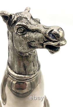 Paire rare vintage de 2 tasses de chasse à étrier en argent plaqué Gucci