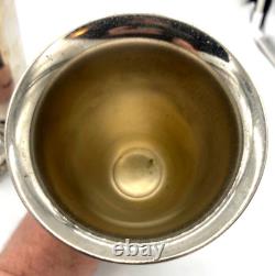 Paire rare vintage de 2 tasses de chasse à étrier en argent plaqué Gucci