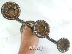 Paire vintage de 9 chandeliers en argent à trois bras. 835