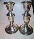 Paire Vintage De Bougeoirs Empire Silver Company En Argent Sterling .925