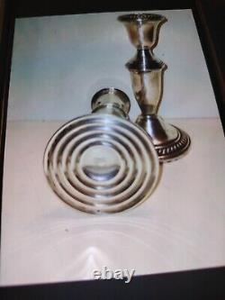 Paire vintage de bougeoirs Empire Silver Company en argent sterling .925