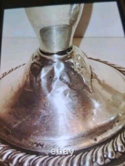 Paire vintage de bougeoirs Empire Silver Company en argent sterling .925