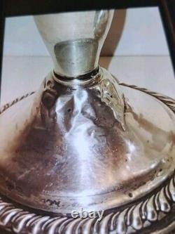 Paire vintage de bougeoirs Empire Silver Company en argent sterling .925