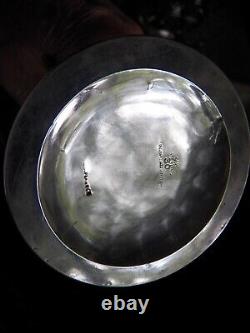 Paire vintage de bougeoirs en argent sterling C. D. Peacock 9 3/4 avec motif de panier