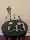 Paire Vintage De Chandeliers à Cinq Branches En Argent Sterling