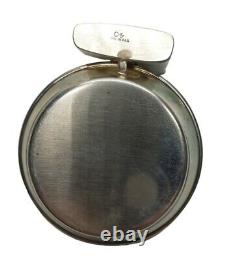 Paire vintage de petits cendriers en argent sterling avec porte-allumettes intégré