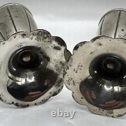 Paire vintage de salières et poivrières en argent sterling 168G NON lestées