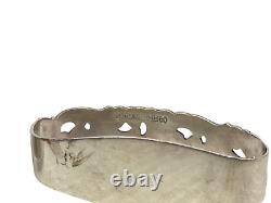 Paire vintage de serviettes en argent sterling Brodrene Mylius Tele 830s