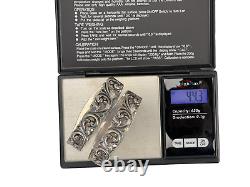 Paire vintage de serviettes en argent sterling Brodrene Mylius Tele 830s
