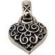 Pendentif D'amour En Argent Sterling Fait Main, Vintage, Sculpté, Pour Couple Punk Motard