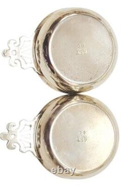 Porringer en argent sterling M. FRED HIRSCH CO INC. Sterling 1920-1945 Paire Vintage