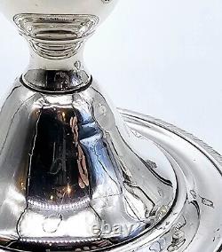 Porte-bougies en argent sterling Mueck-Carey Pr (2) lestés vintage 4-1/4
